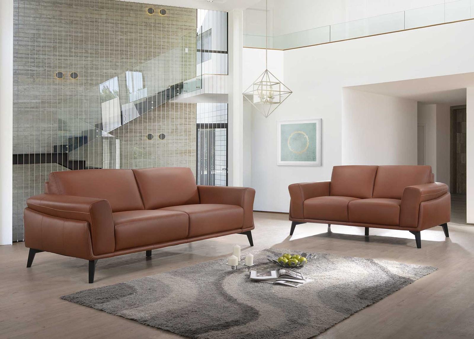 New Classic Como Loveseat in Terracotta - Ideal Furniture (Fresno,CA)