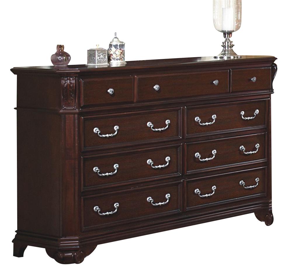 New Classic Emilie 9 Drawer Dresser in English Tudor - Ideal Furniture (Fresno,CA)