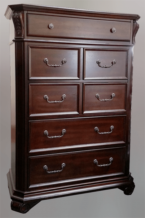 New Classic Emilie 7 Drawer Chest in English Tudor - Ideal Furniture (Fresno,CA)
