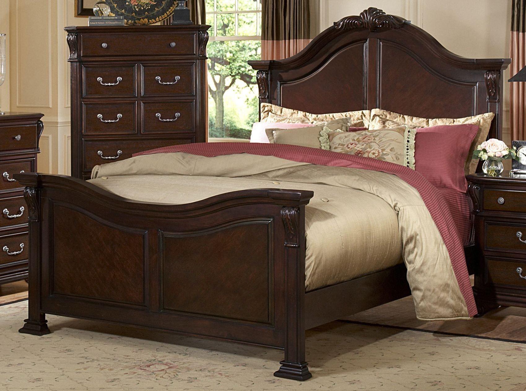 New Classic Emilie Eastern King Bed in English Tudor - Ideal Furniture (Fresno,CA)