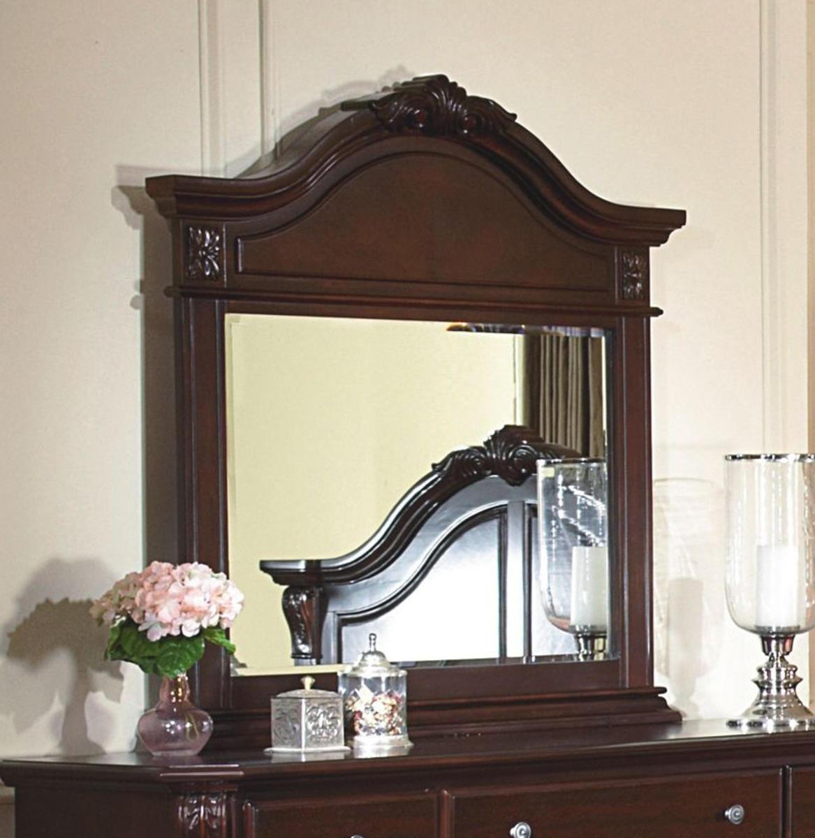 New Classic Emilie Landscape Mirror in English Tudor - Ideal Furniture (Fresno,CA)