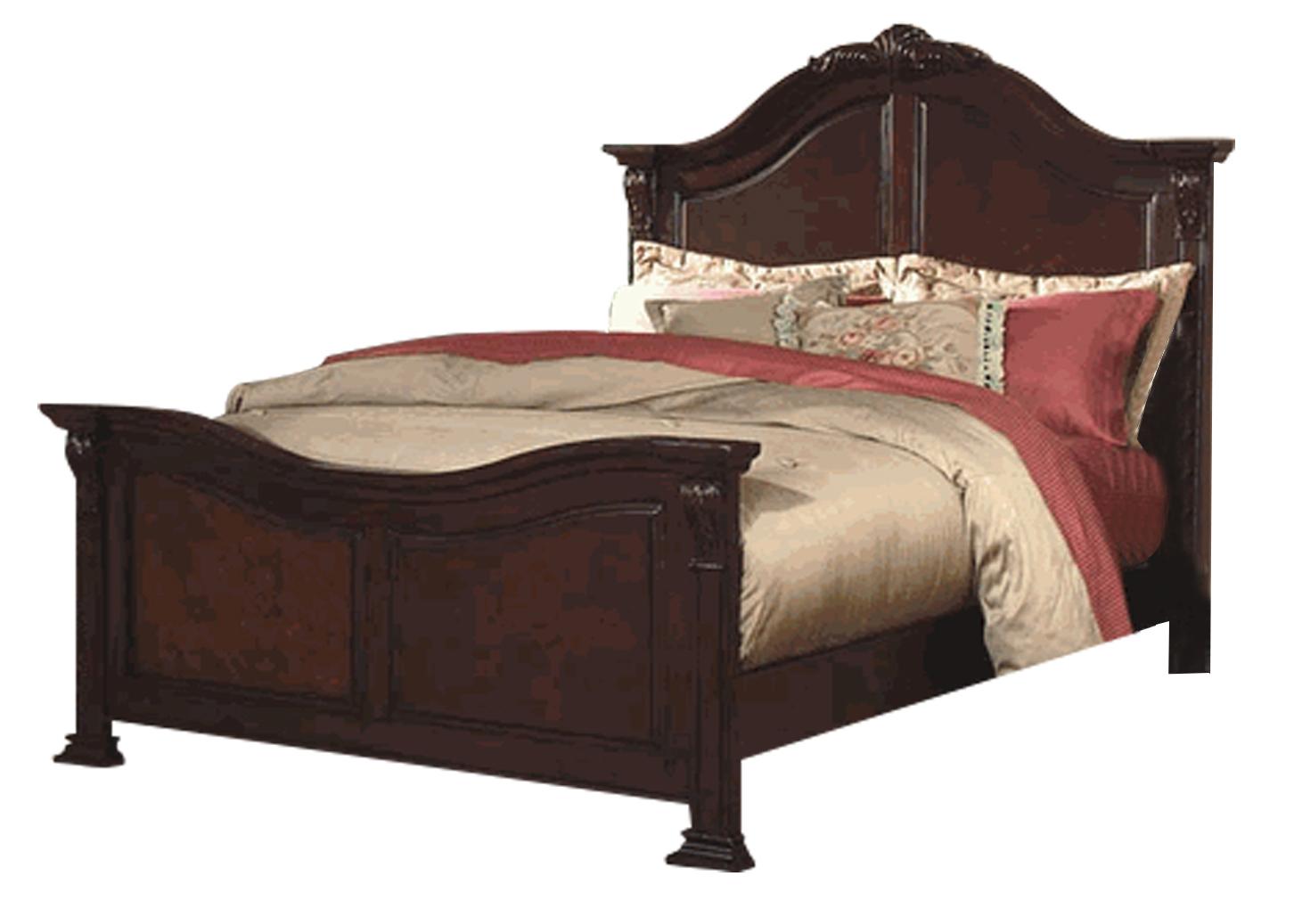 New Classic Emilie Queen Bed in English Tudor - Ideal Furniture (Fresno,CA)