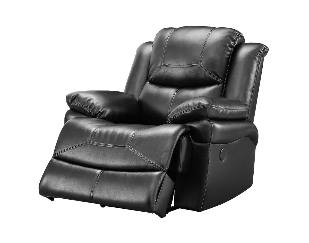 New Classic Flynn Power Glider Recliner in Premier Black - Ideal Furniture (Fresno,CA)