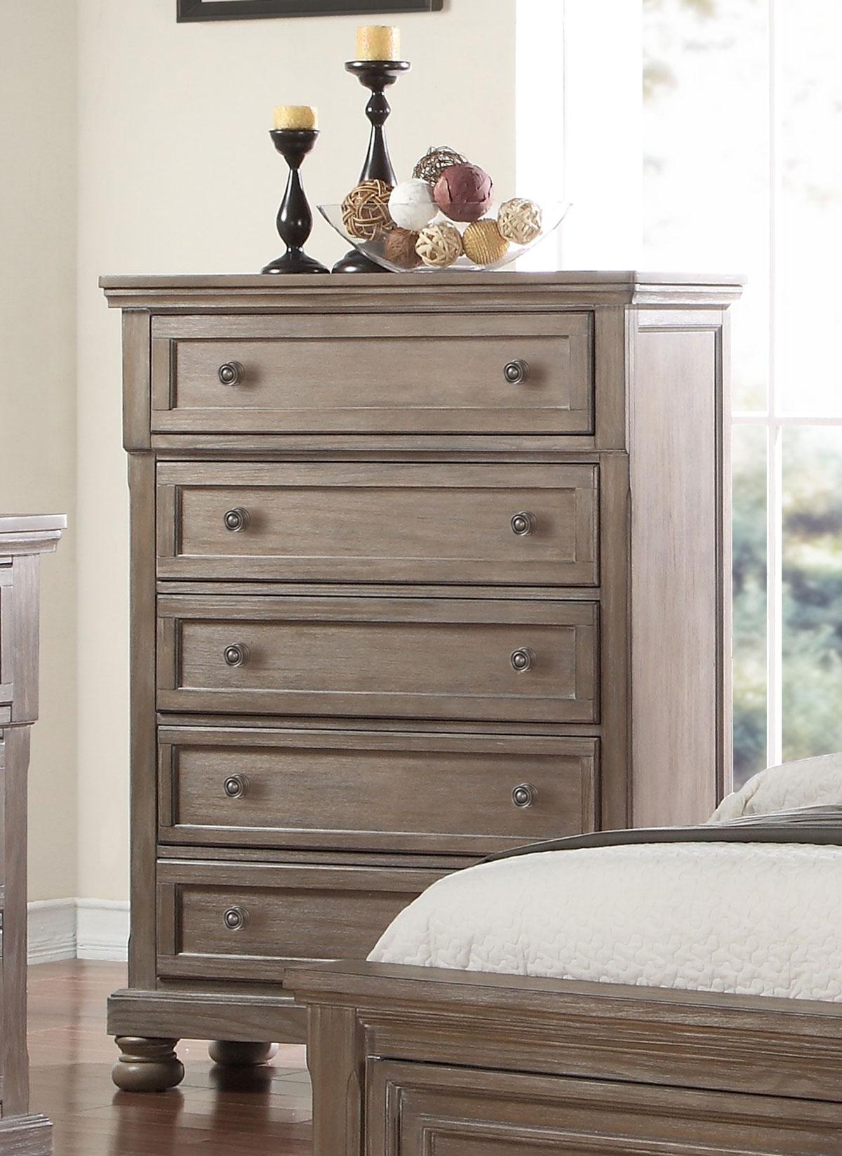 New Classic Furniture Allegra Chest in Pewter - Ideal Furniture (Fresno,CA)