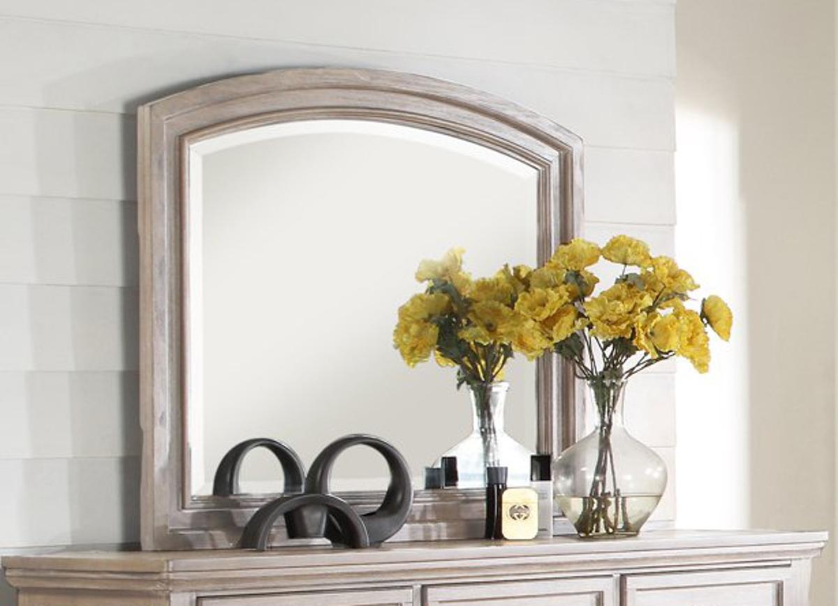New Classic Furniture Allegra Mirror in Pewter - Ideal Furniture (Fresno,CA)