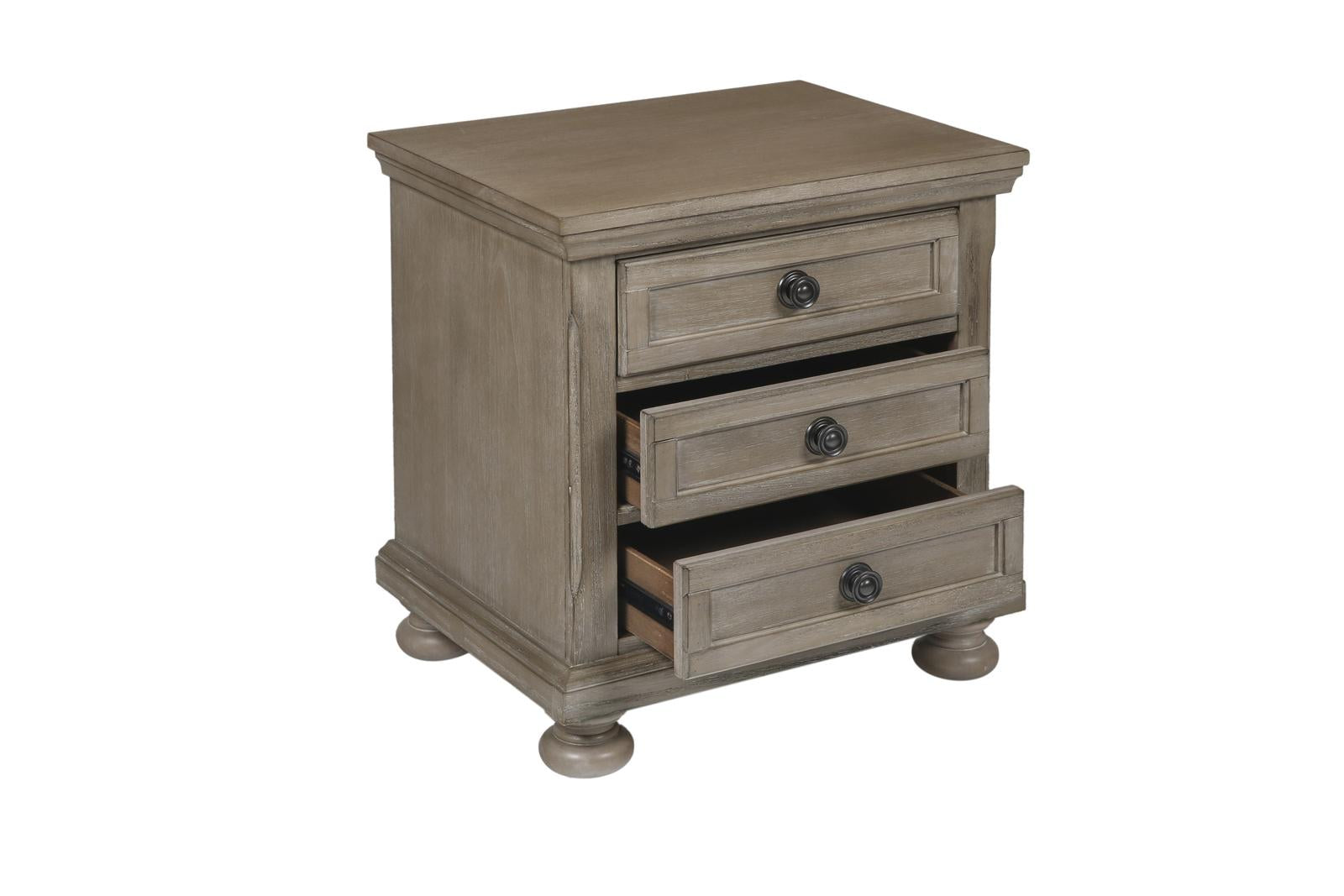 New Classic Furniture Allegra Youth Nightstand in Pewter - Ideal Furniture (Fresno,CA)