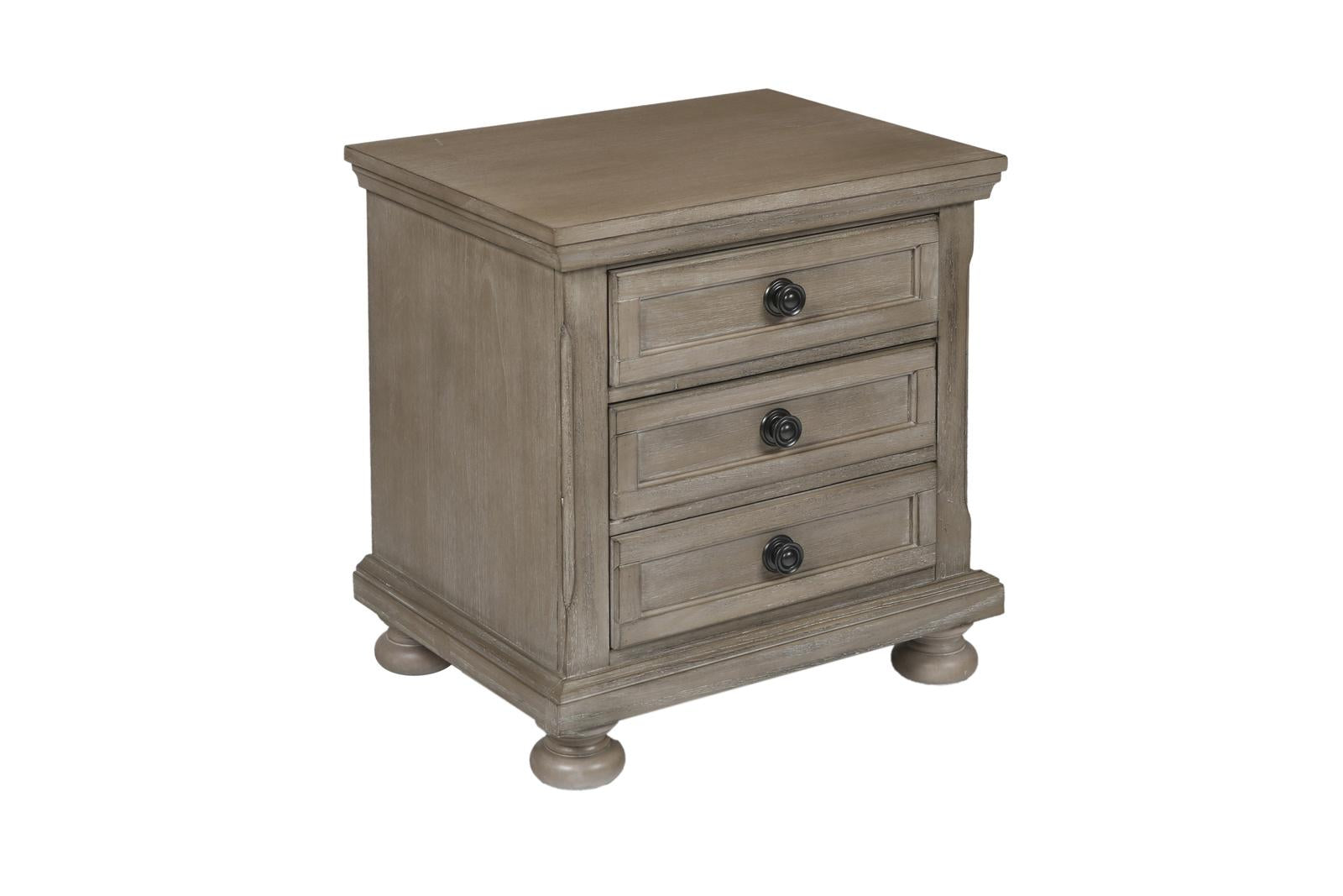 New Classic Furniture Allegra Youth Nightstand in Pewter - Ideal Furniture (Fresno,CA)