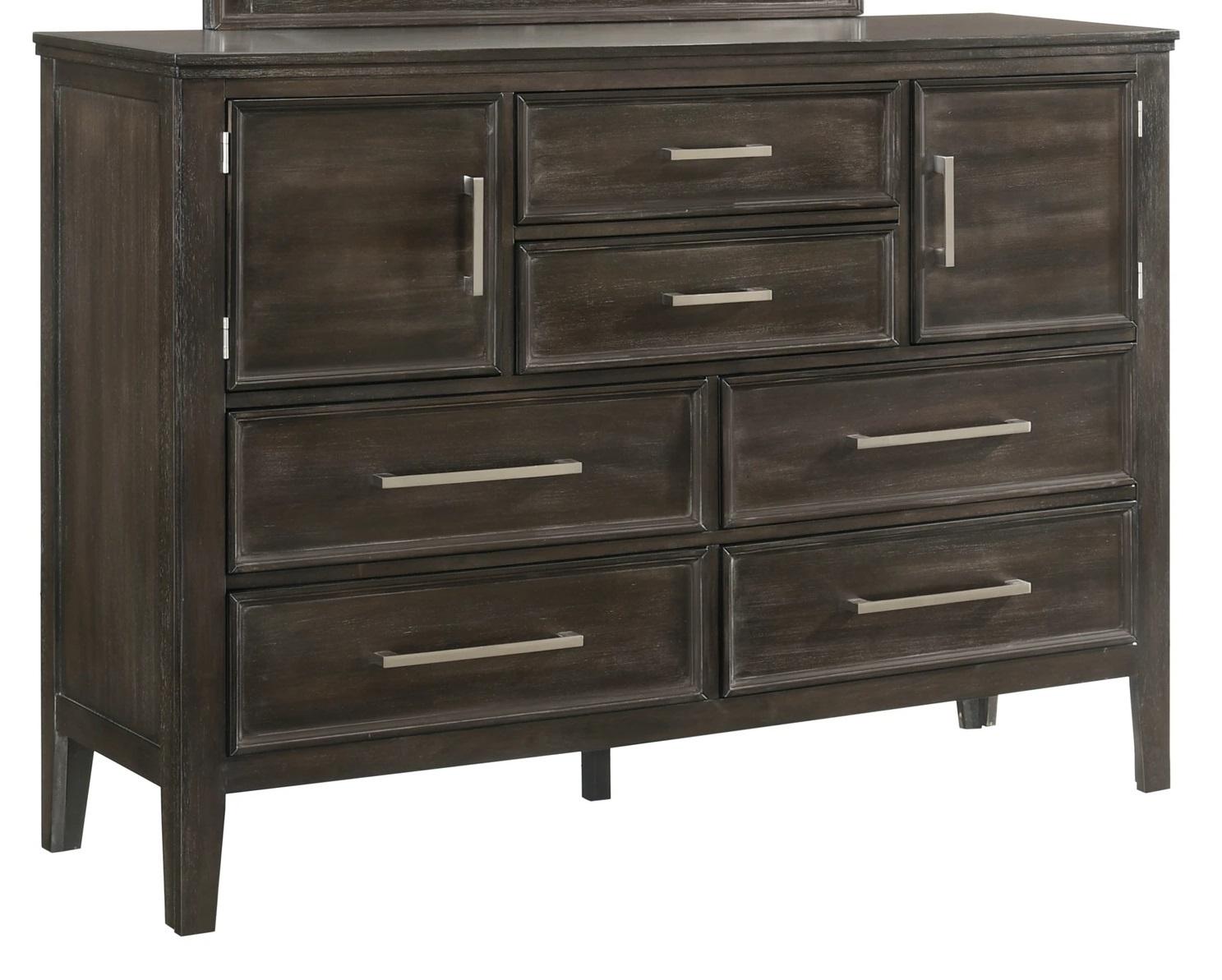 New Classic Furniture Andover 6 Drawer Dresser in Nutmeg