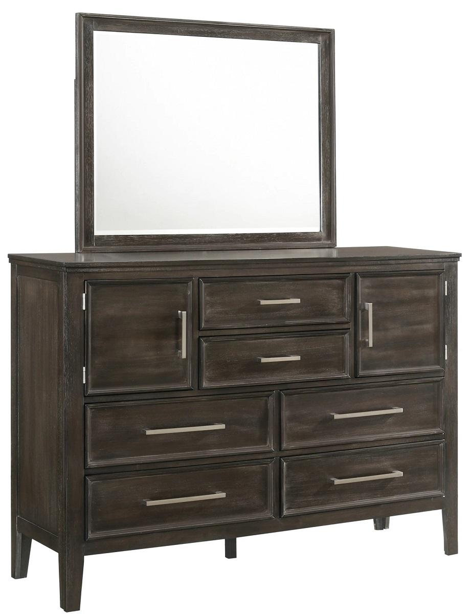 New Classic Furniture Andover Mirror in Nutmeg - Ideal Furniture (Fresno,CA)
