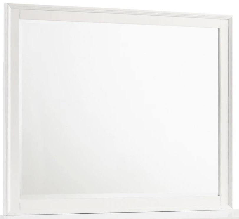 New Classic Furniture Andover Mirror in White - Ideal Furniture (Fresno,CA)
