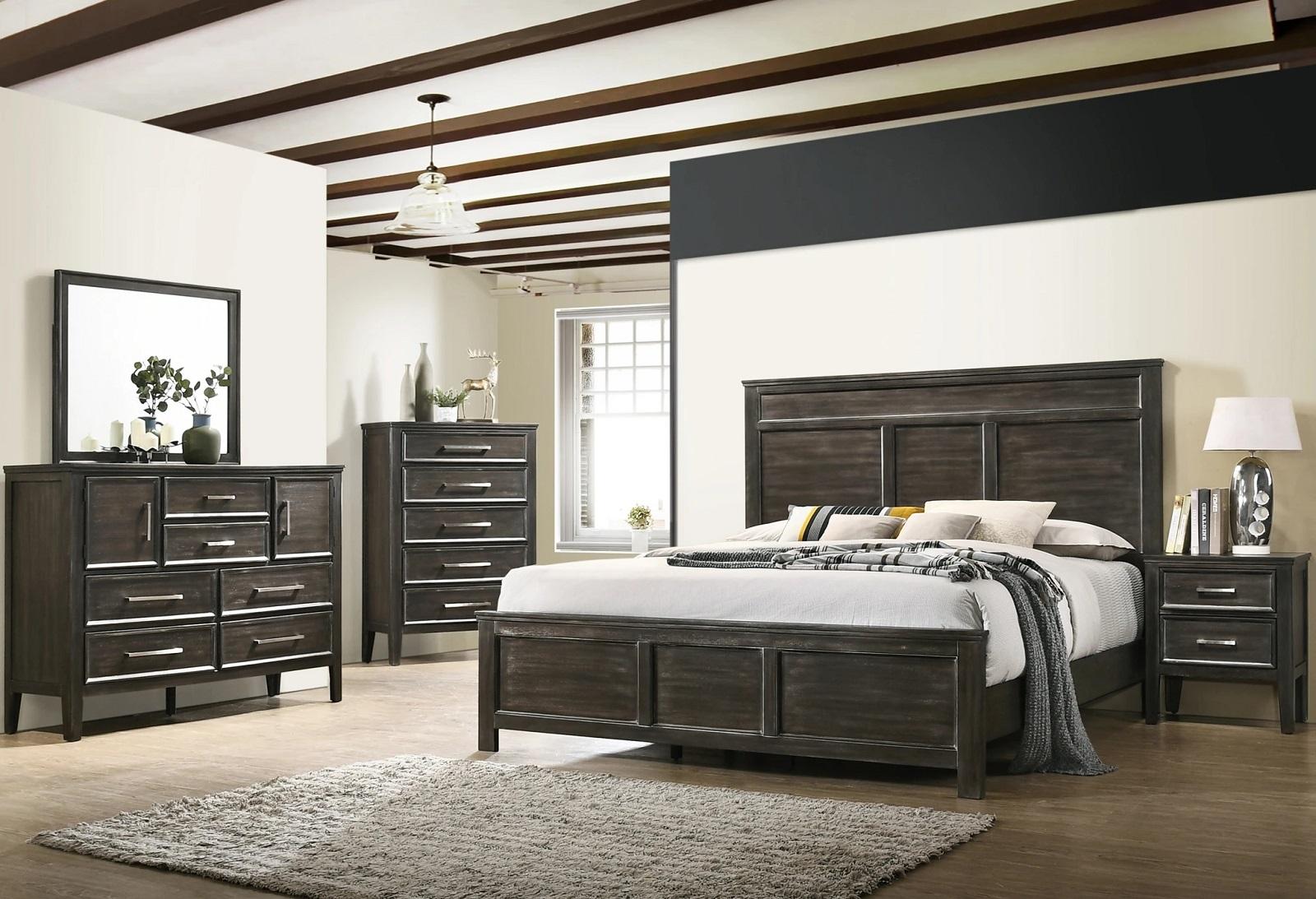 New Classic Furniture Andover California King Bed in Nutmeg - Ideal Furniture (Fresno,CA)