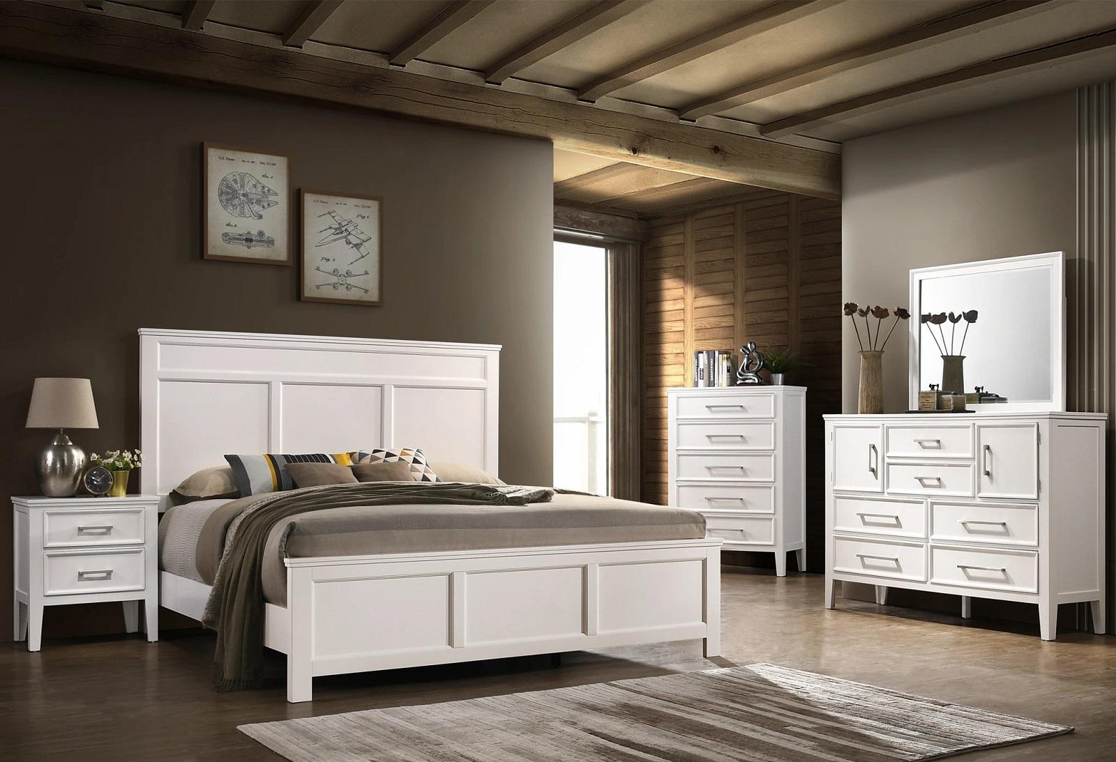 New Classic Furniture Andover Queen Bed in White - Ideal Furniture (Fresno,CA)
