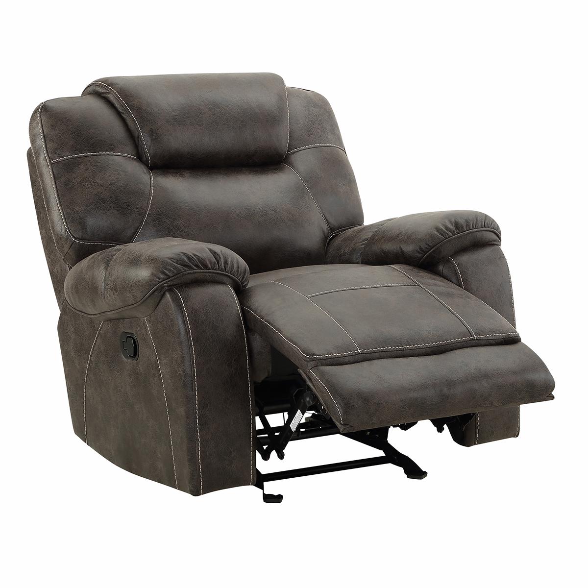 New Classic Furniture Anton Glider Recliner in Chocolate - Ideal Furniture (Fresno,CA)