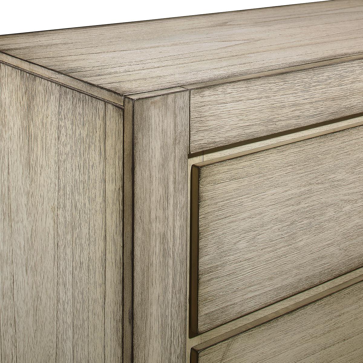 New Classic Furniture Ashland 5 Drawer Chest in Rustic White - Ideal Furniture (Fresno,CA)