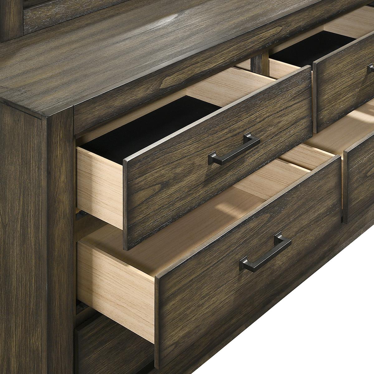New Classic Furniture Ashland 6 Drawer Dresser in Rustic Brown - Ideal Furniture (Fresno,CA)
