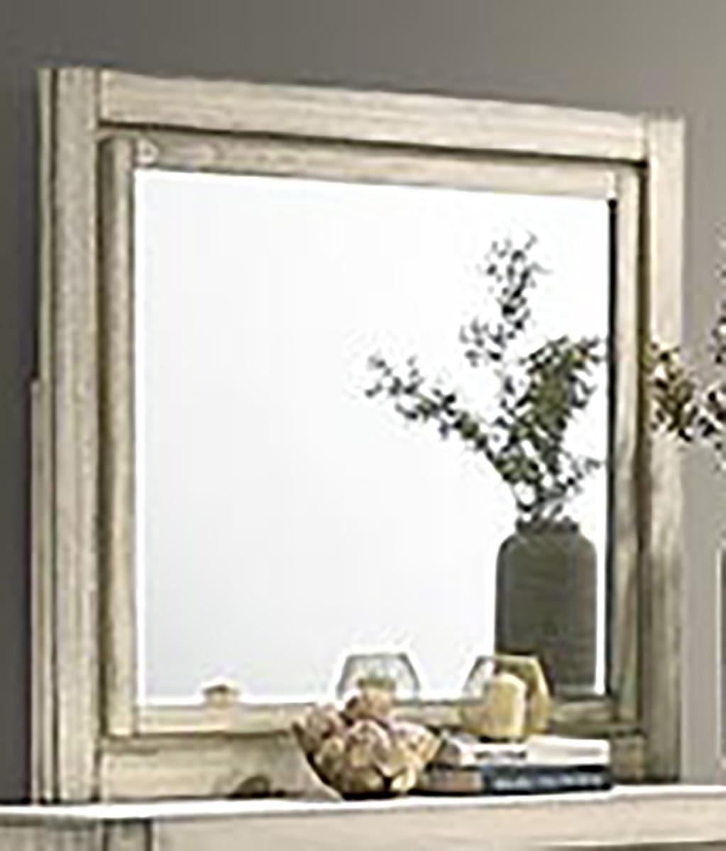 New Classic Furniture Ashland Mirror in Rustic White - Ideal Furniture (Fresno,CA)