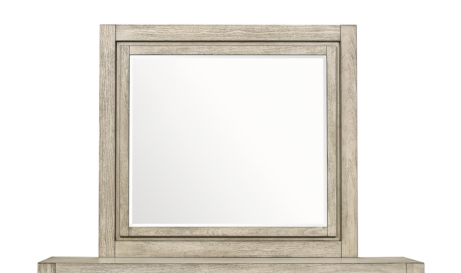New Classic Furniture Ashland Mirror in Rustic White - Ideal Furniture (Fresno,CA)