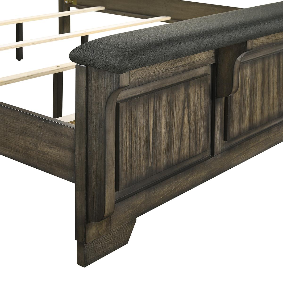 New Classic Furniture Ashland California King Panel Bed in Rustic Brown - Ideal Furniture (Fresno,CA)
