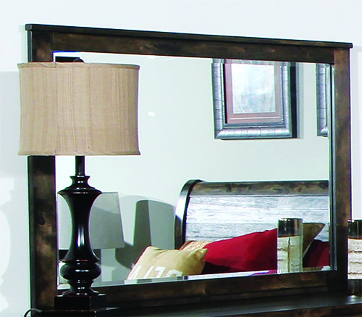 New Classic Furniture Blue Ridge Mirror in Rustic Gray - Ideal Furniture (Fresno,CA)