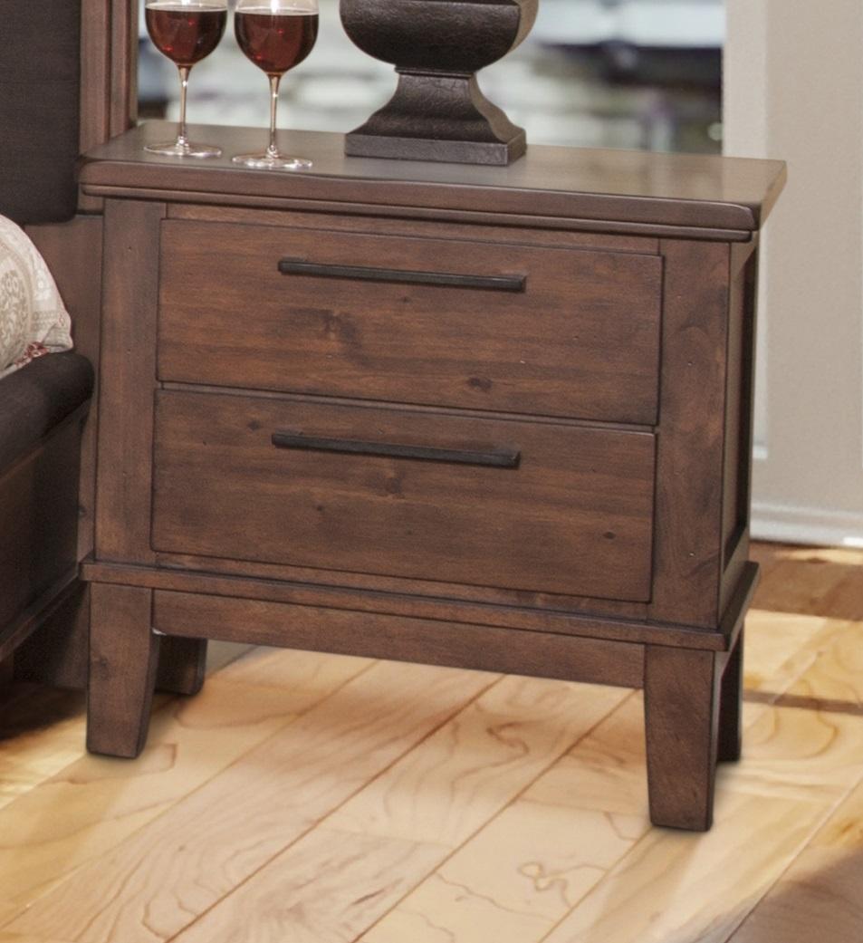 New Classic Furniture Cagney Nightstand in Chestnut - Ideal Furniture (Fresno,CA)