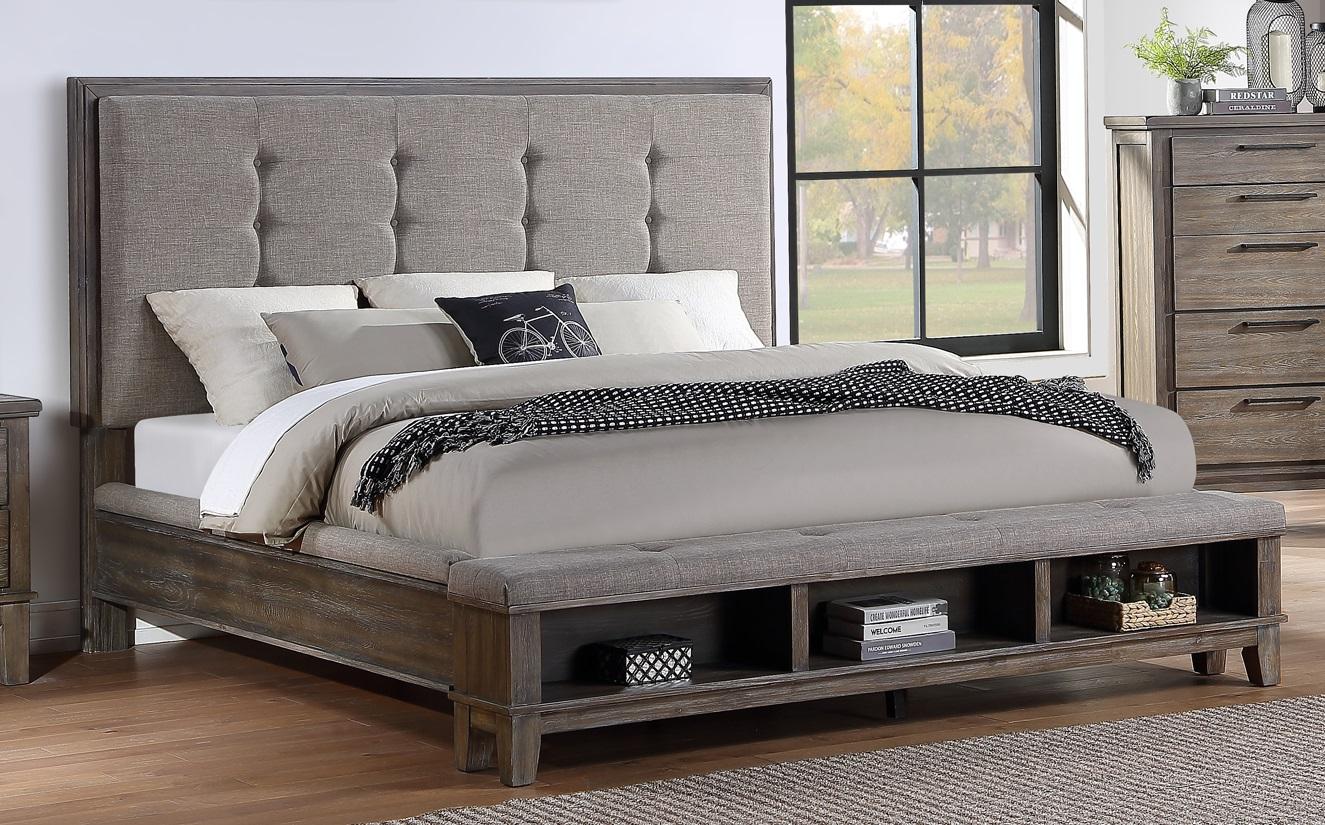 New Classic Furniture Cagney Eastern King Bed in Vintage Gray - Ideal Furniture (Fresno,CA)