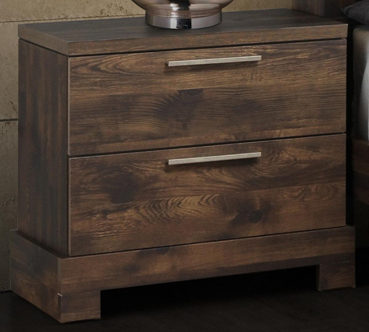 New Classic Furniture Campbell 2 Drawer Nightstand in Ranchero - Ideal Furniture (Fresno,CA)