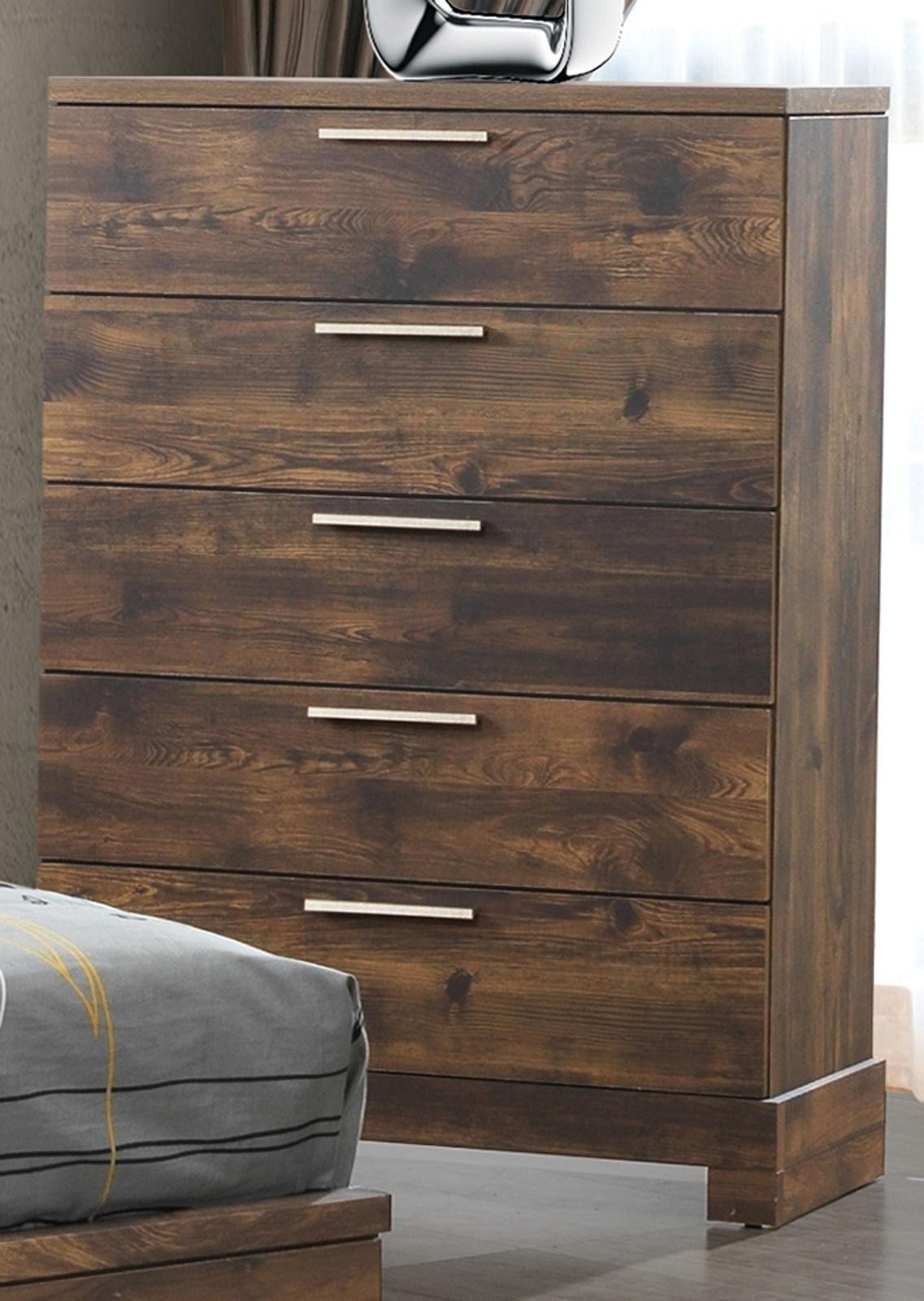 New Classic Furniture Campbell 5 Drawer Chest in Ranchero - Ideal Furniture (Fresno,CA)