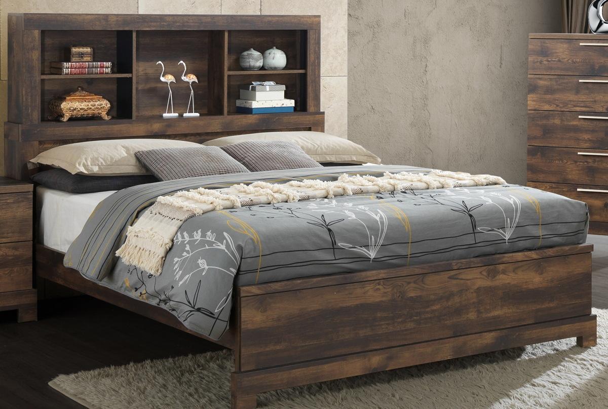 New Classic Furniture Campbell Queen Bookcase Bed in Ranchero - Ideal Furniture (Fresno,CA)