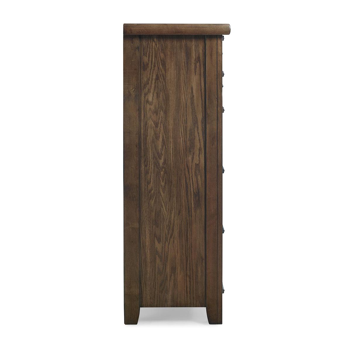 New Classic Furniture Fairfax 5 Drawer Lift Top Chest in Medium Oak - Ideal Furniture (Fresno,CA)
