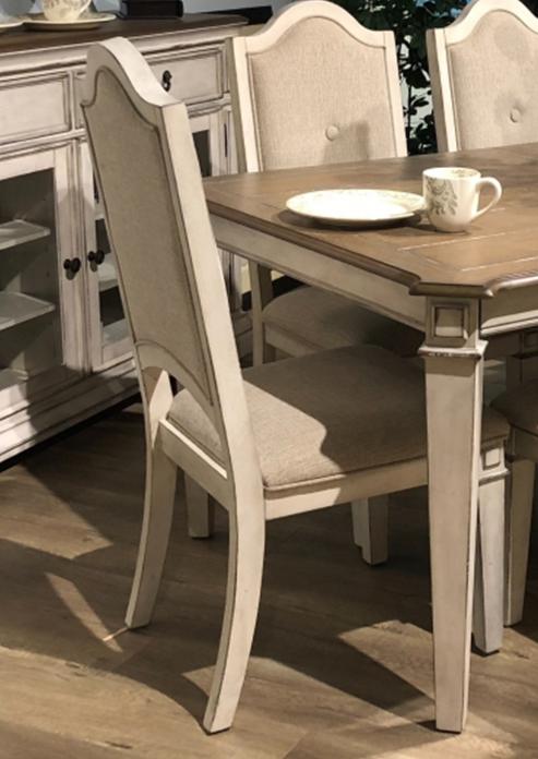 New Classic Furniture Anastasia Side Chair in Antique Bisque (Set of 2) - Ideal Furniture (Fresno,CA)