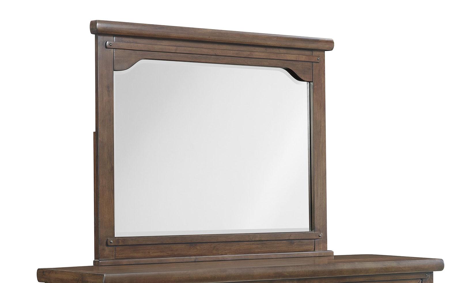 New Classic Furniture Fairfax Mirror in Medium Oak - Ideal Furniture (Fresno,CA)