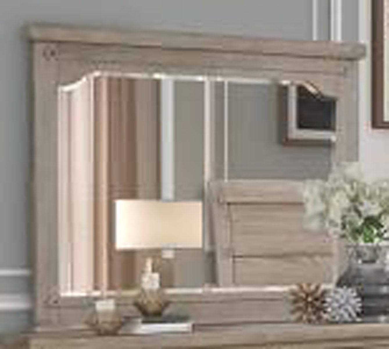 New Classic Furniture Fairfax Mirror in Driftwood - Ideal Furniture (Fresno,CA)
