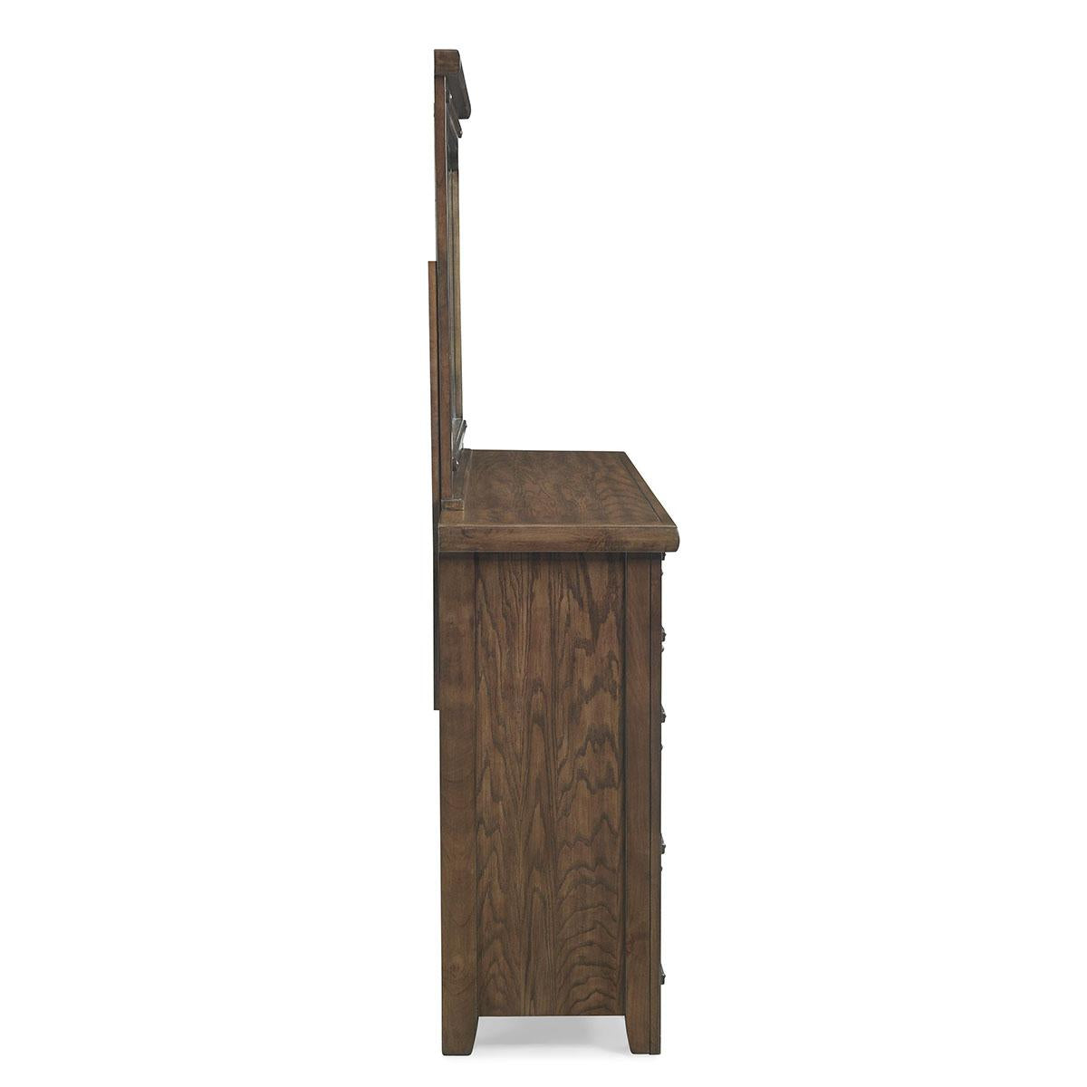 New Classic Furniture Fairfax Mirror in Medium Oak - Ideal Furniture (Fresno,CA)