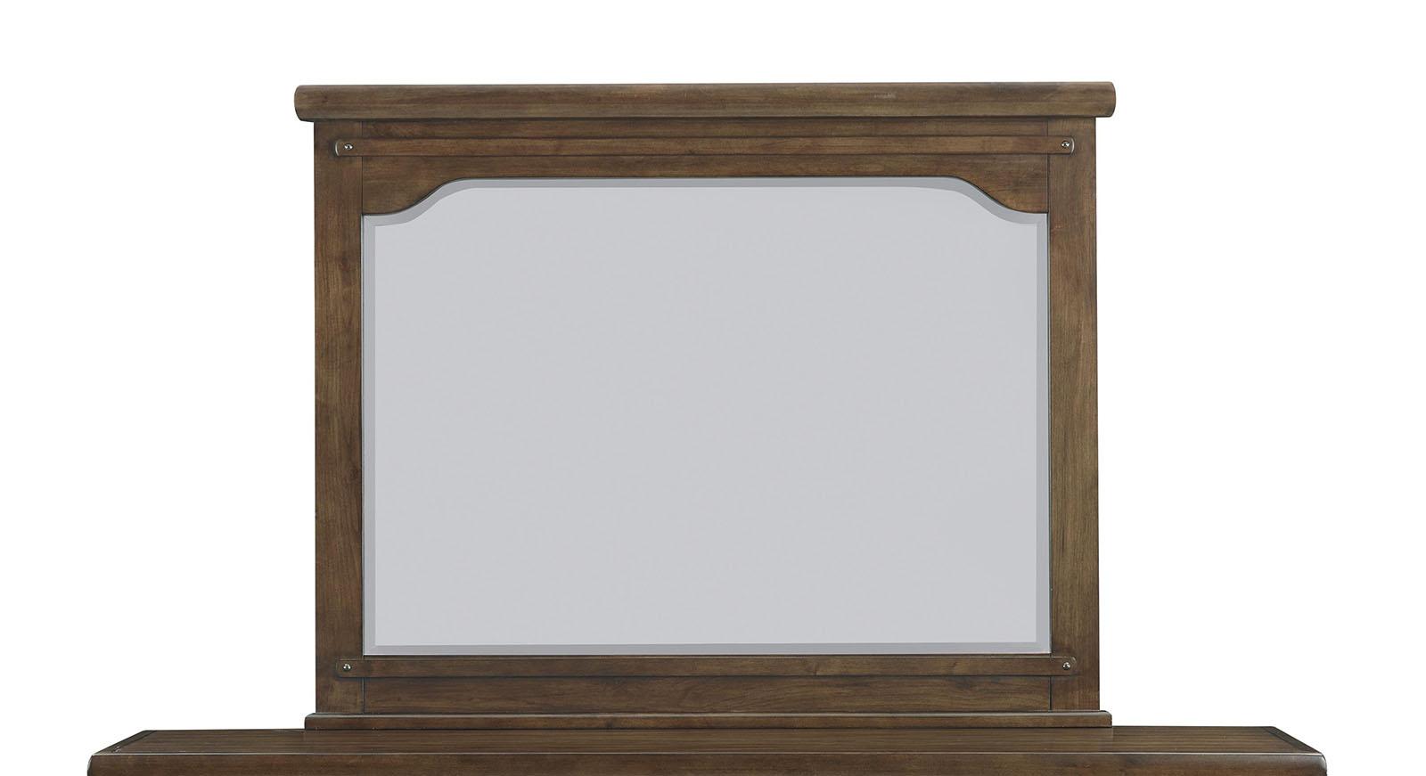 New Classic Furniture Fairfax Mirror in Medium Oak - Ideal Furniture (Fresno,CA)