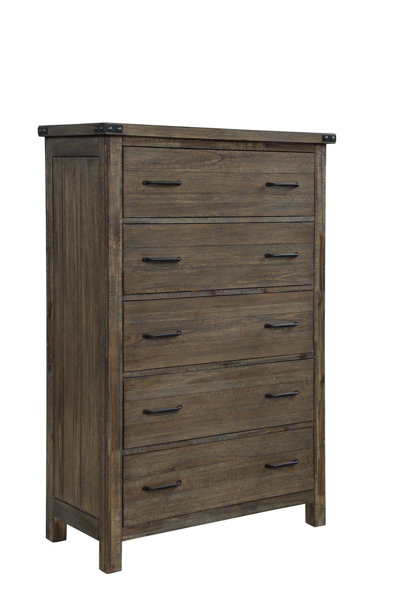 New Classic Furniture Galleon Chest in Weathered Walnut - Ideal Furniture (Fresno,CA)