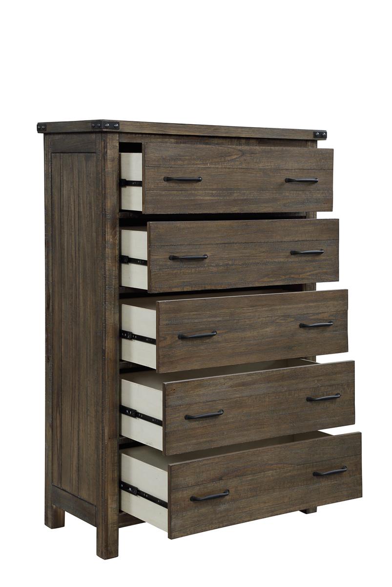 New Classic Furniture Galleon Chest in Weathered Walnut - Ideal Furniture (Fresno,CA)