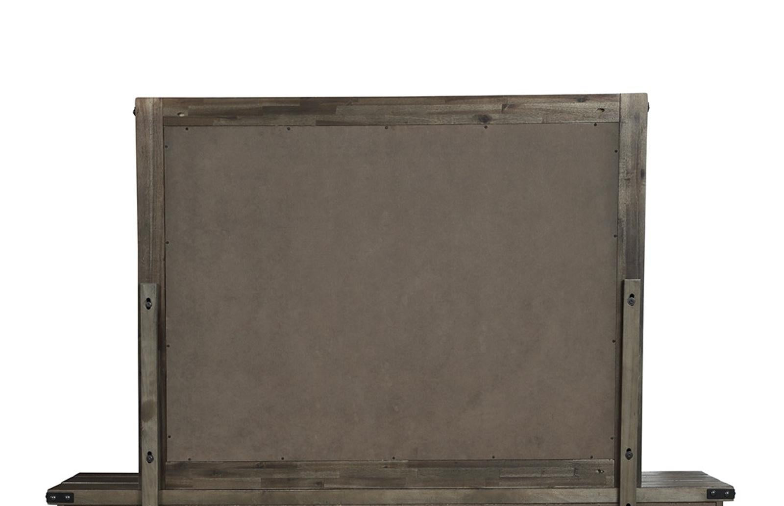 New Classic Furniture Galleon Mirror in Weathered Walnut - Ideal Furniture (Fresno,CA)