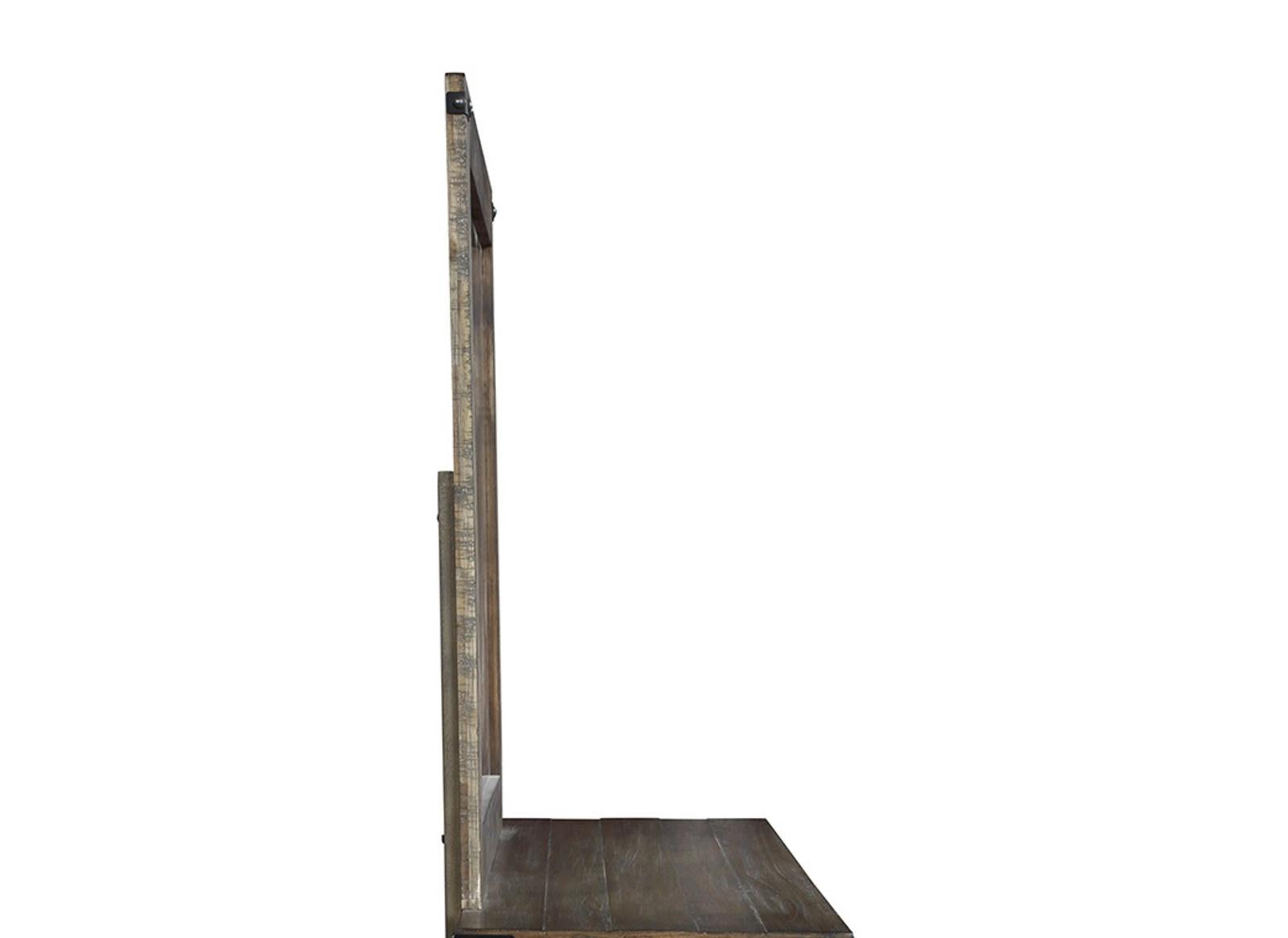 New Classic Furniture Galleon Mirror in Weathered Walnut - Ideal Furniture (Fresno,CA)