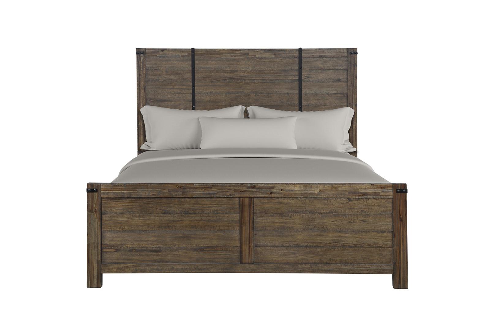 New Classic Furniture Galleon California King Bed in Weathered Walnut - Ideal Furniture (Fresno,CA)