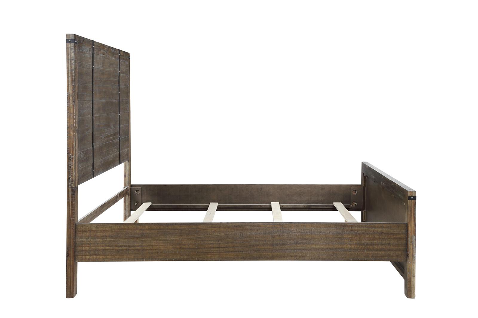 New Classic Furniture Galleon Queen Bed in Weathered Walnut - Ideal Furniture (Fresno,CA)