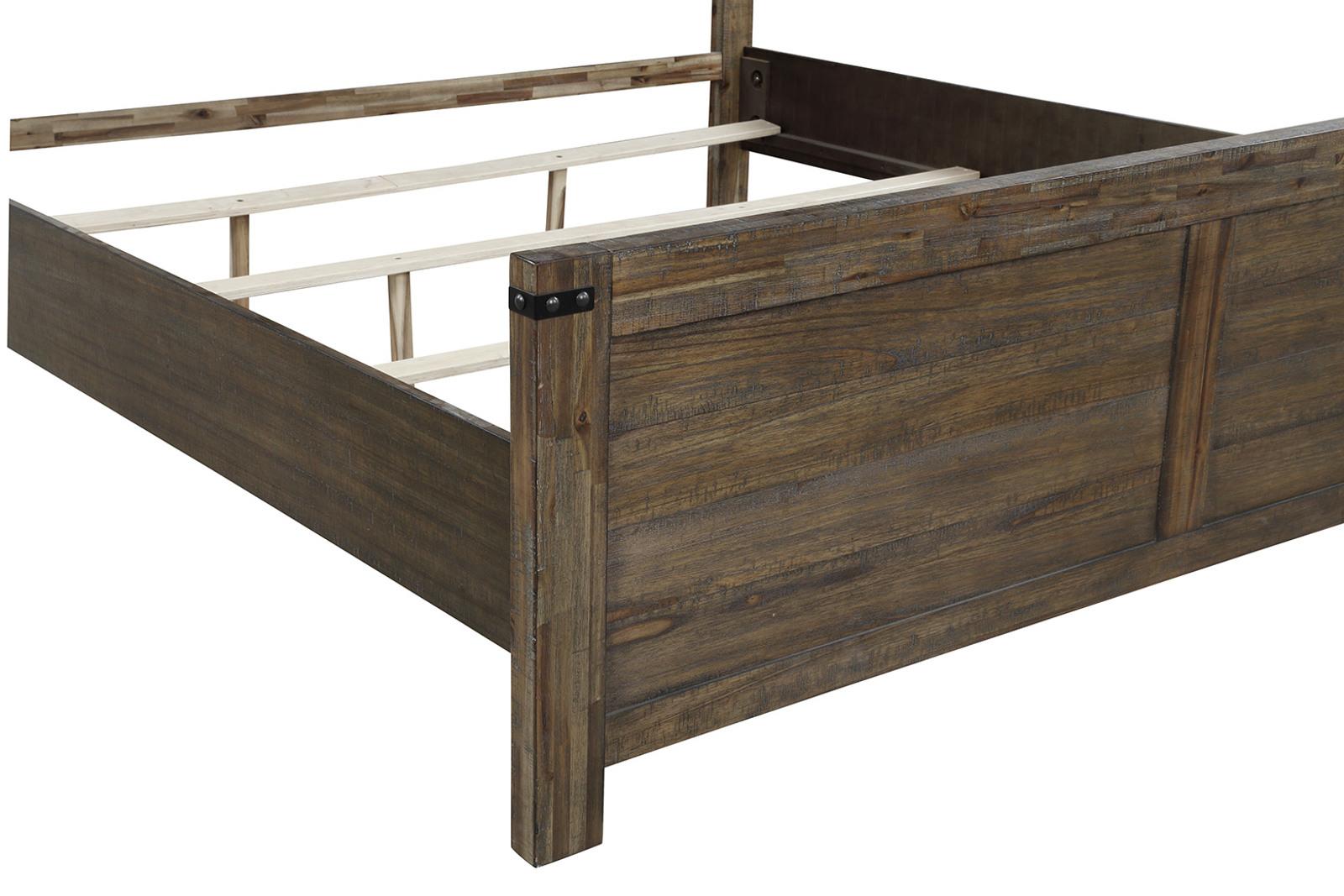 New Classic Furniture Galleon California King Bed in Weathered Walnut - Ideal Furniture (Fresno,CA)