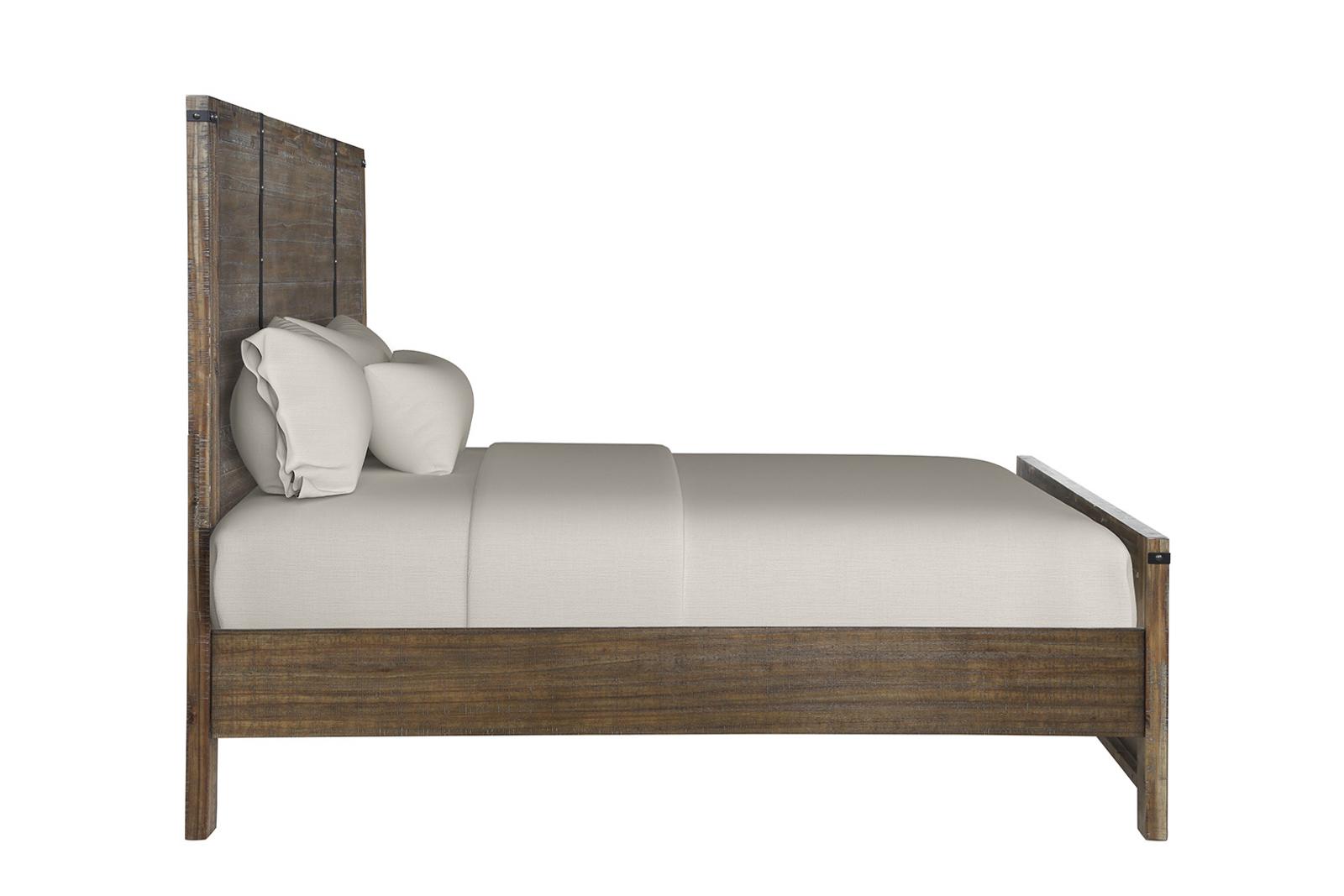 New Classic Furniture Galleon California King Bed in Weathered Walnut - Ideal Furniture (Fresno,CA)