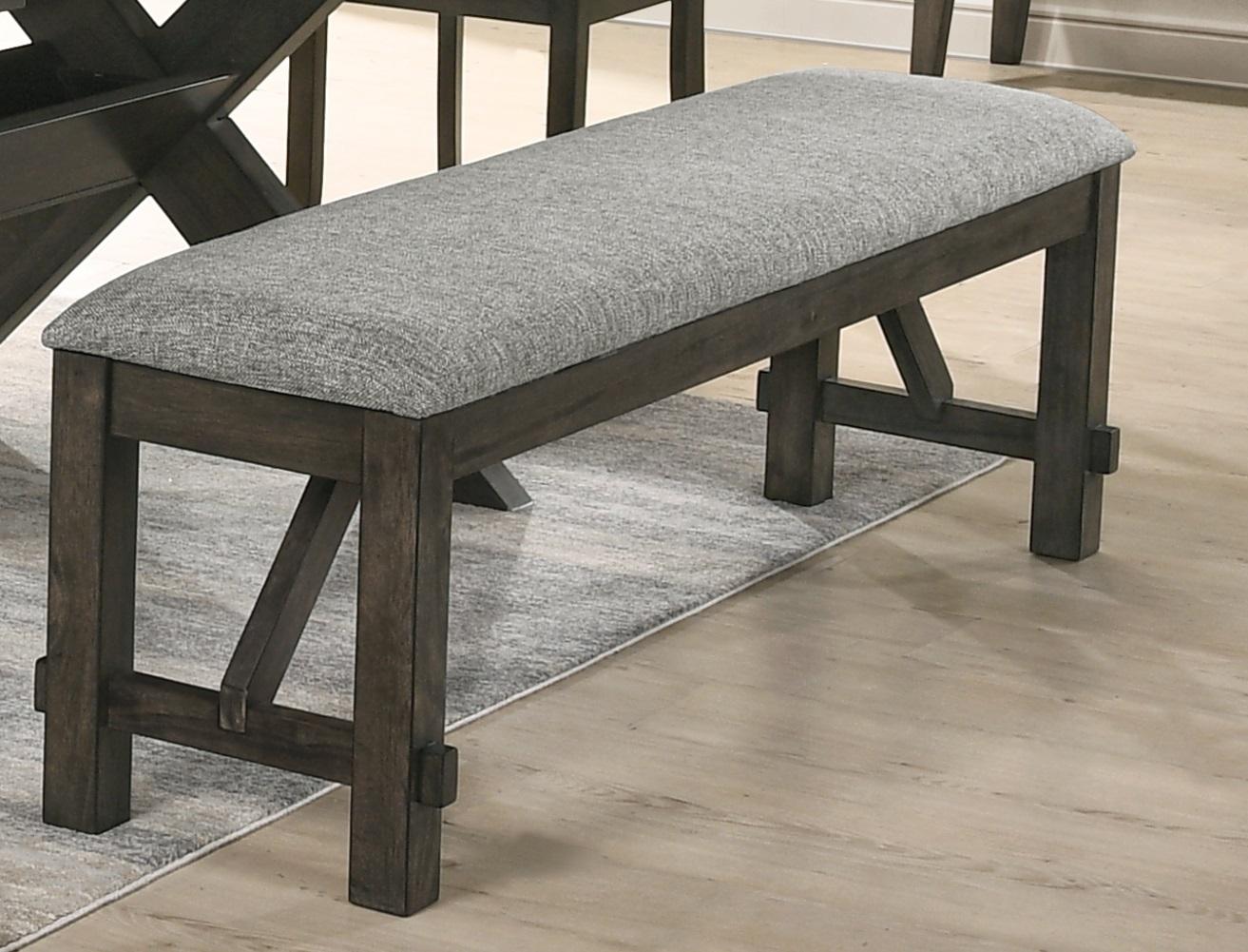 New Classic Furniture Gulliver Bench in Rustic Brown - Ideal Furniture (Fresno,CA)