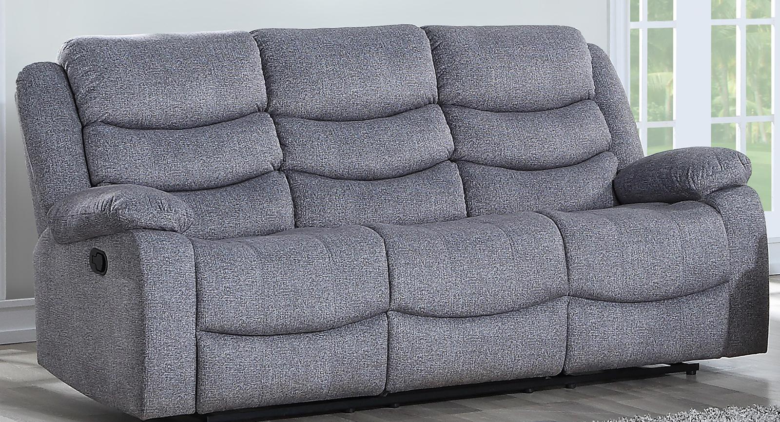 New Classic Furniture Granada Dual Recliner Sofa with Power in Gray - Ideal Furniture (Fresno,CA)
