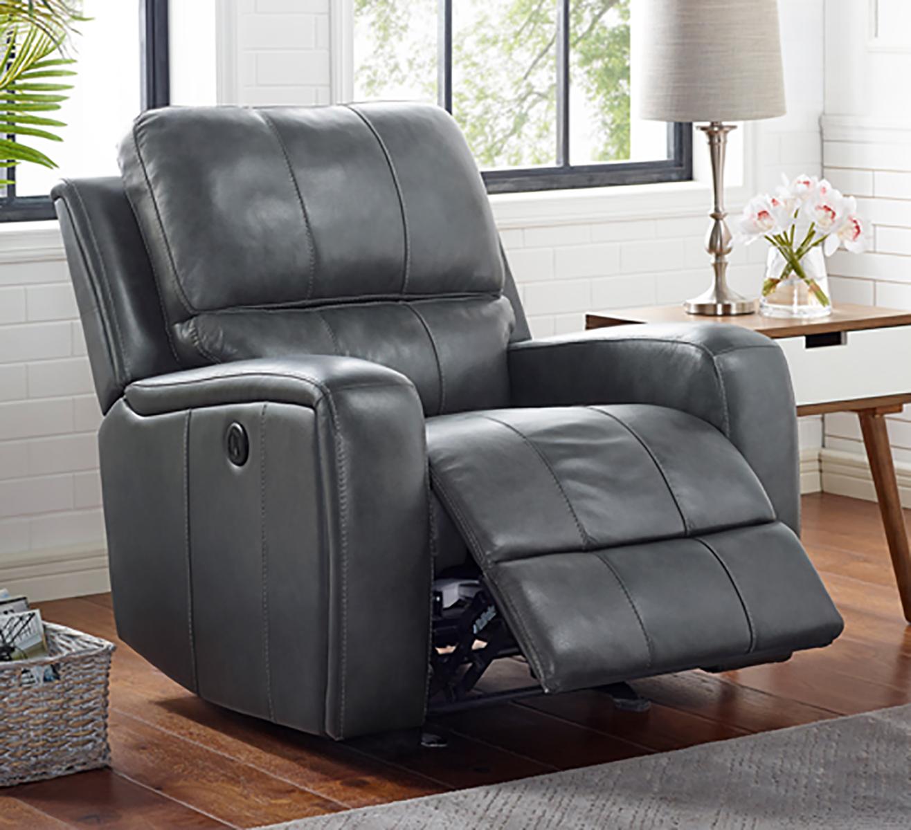 New Classic Furniture Linton Glider Recliner in Gray - Ideal Furniture (Fresno,CA)