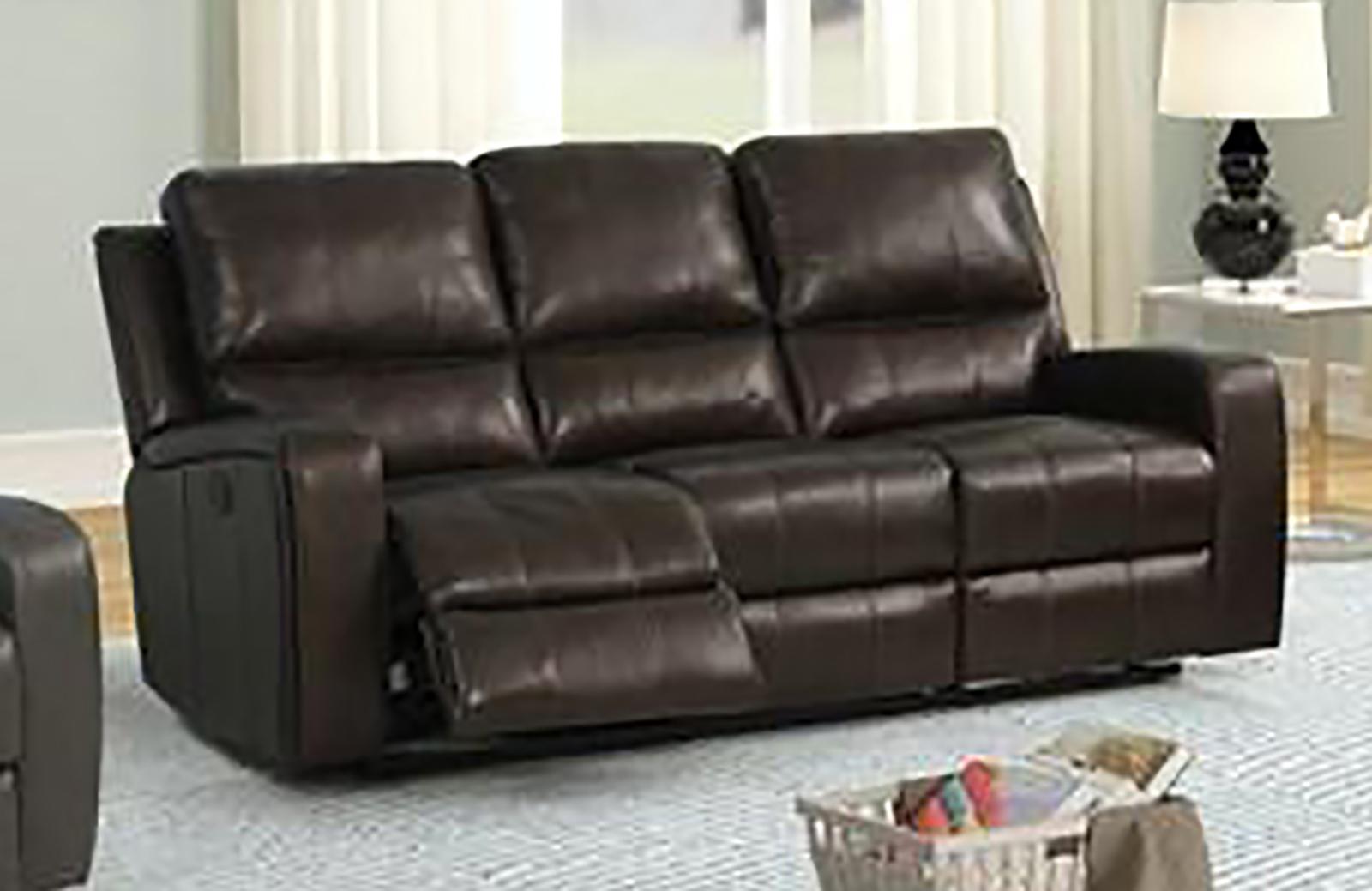New Classic Furniture Linton Sofa with Dual Recliner in Gray - Ideal Furniture (Fresno,CA)