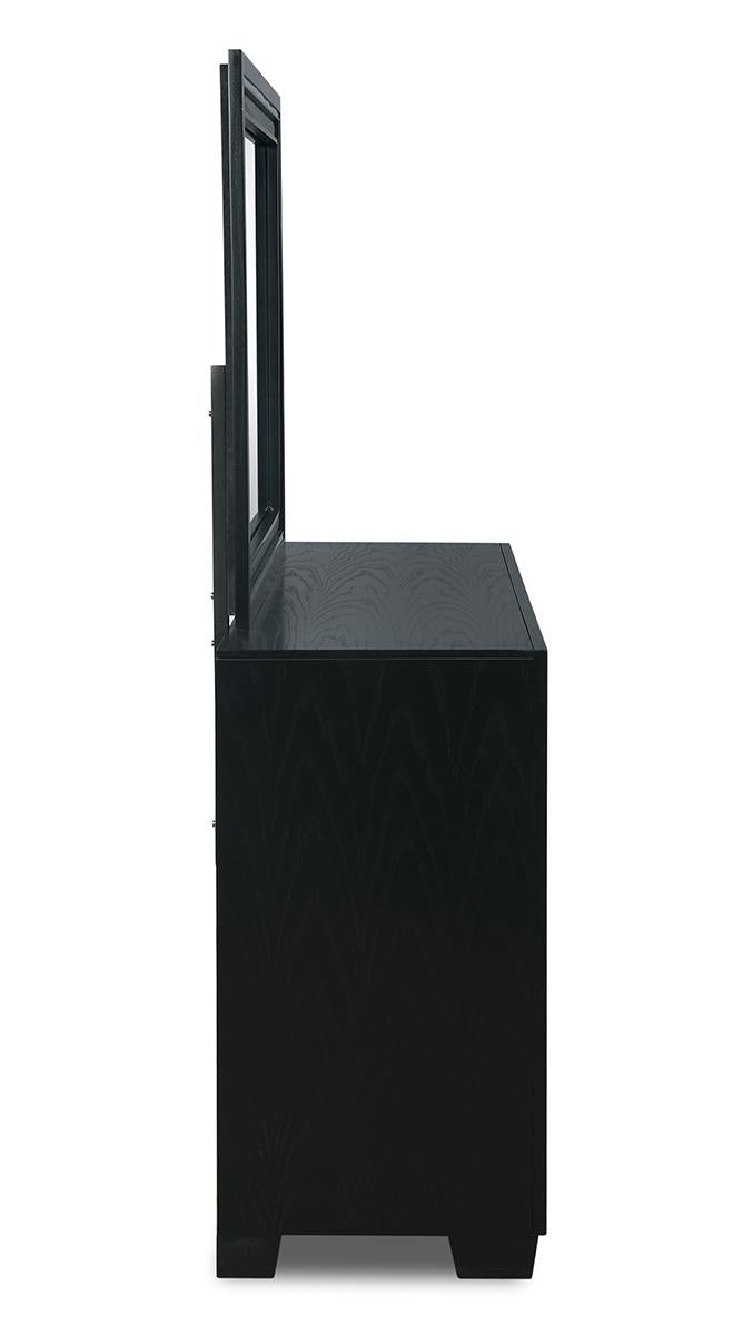 New Classic Furniture Luxor Mirror in Black/Silver - Ideal Furniture (Fresno,CA)
