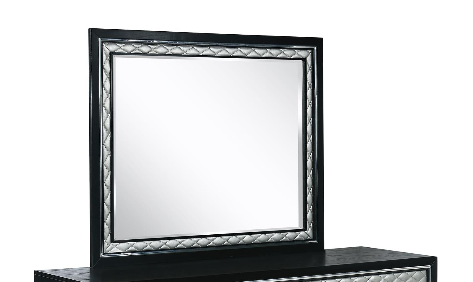 New Classic Furniture Luxor Mirror in Black/Silver - Ideal Furniture (Fresno,CA)