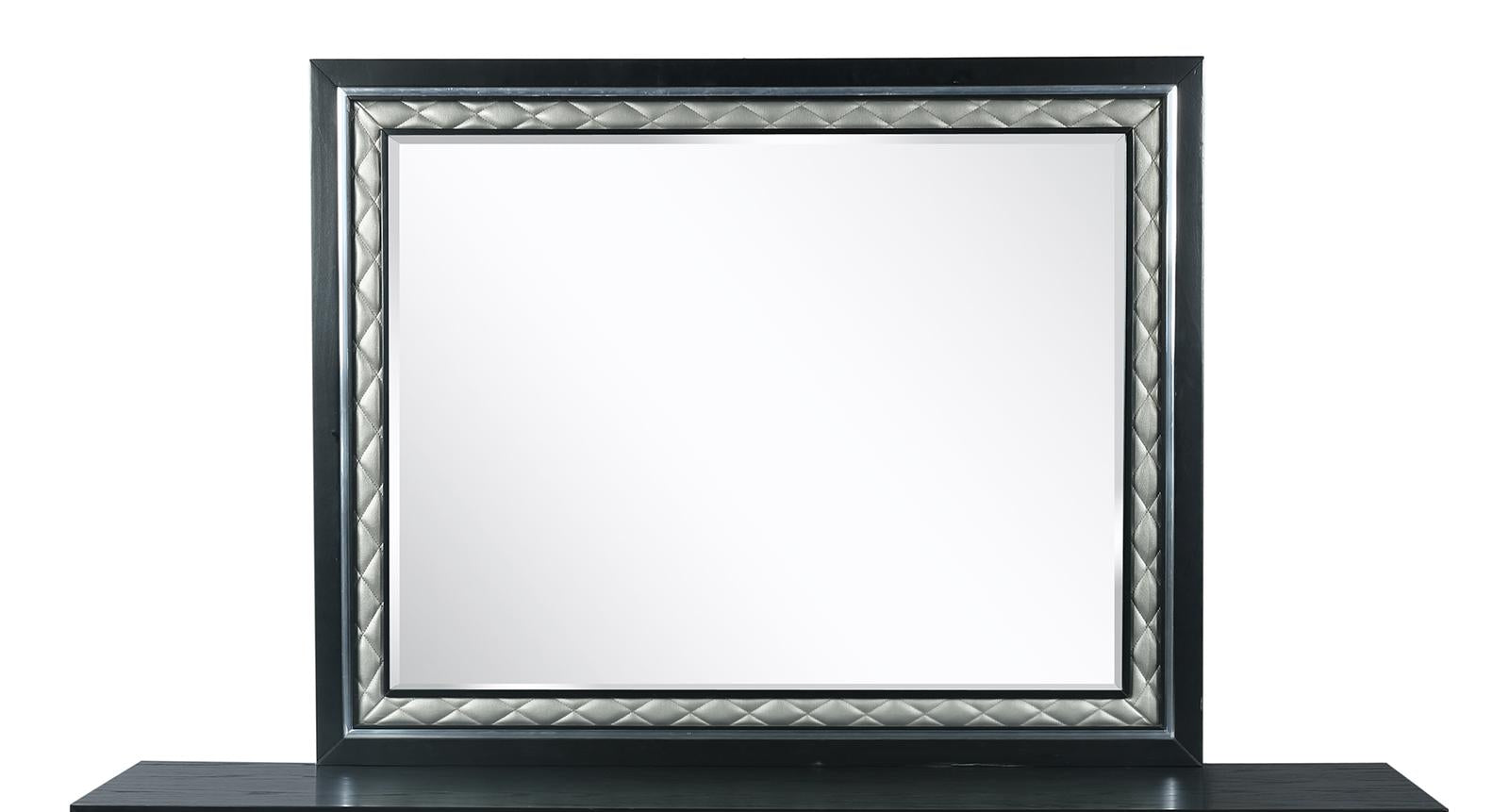 New Classic Furniture Luxor Mirror in Black/Silver - Ideal Furniture (Fresno,CA)