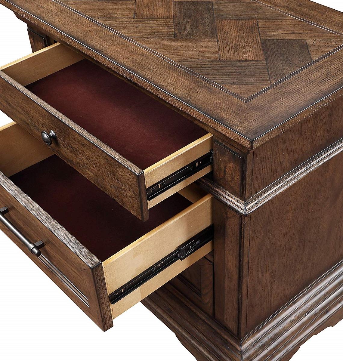 New Classic Furniture Mar Vista 3 Drawer Nightstand in Brushed Walnut - Ideal Furniture (Fresno,CA)